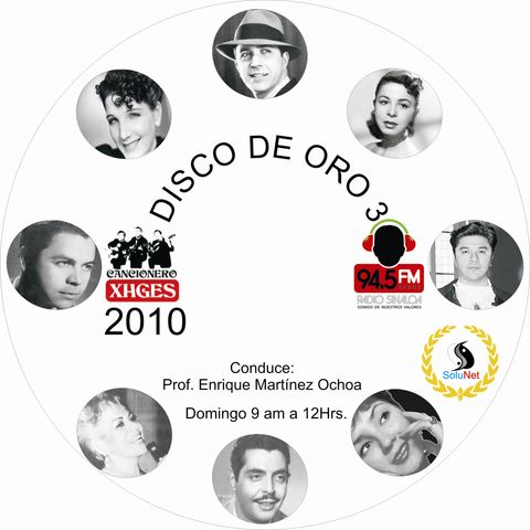 Portada de CD Disco de Oro 3 del programa Cancionero XHGES de Radio SInaloa