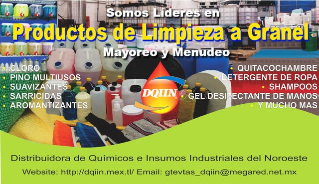 LONA PUBLICITARIA PARA DQIIN QUÍMICOS DE LIMPIEZA