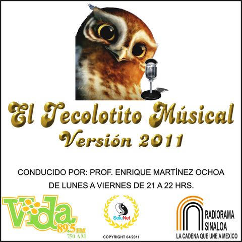 Portada de portacd de Tecolotito Musical de Televisa Radio Sinaloa